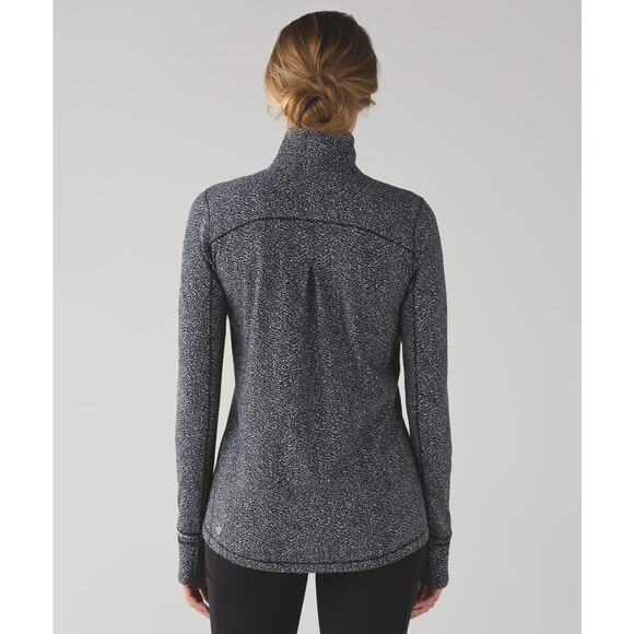 Lululemon Heathered Black 1/2 Zip Long Sleeve Pullover size 10 - Picture 8 of 11